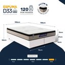 Ver imagem 2 de Cama Box com Colchão Gazin de Espuma D33 Pillow In Force Mid Queen 158cm