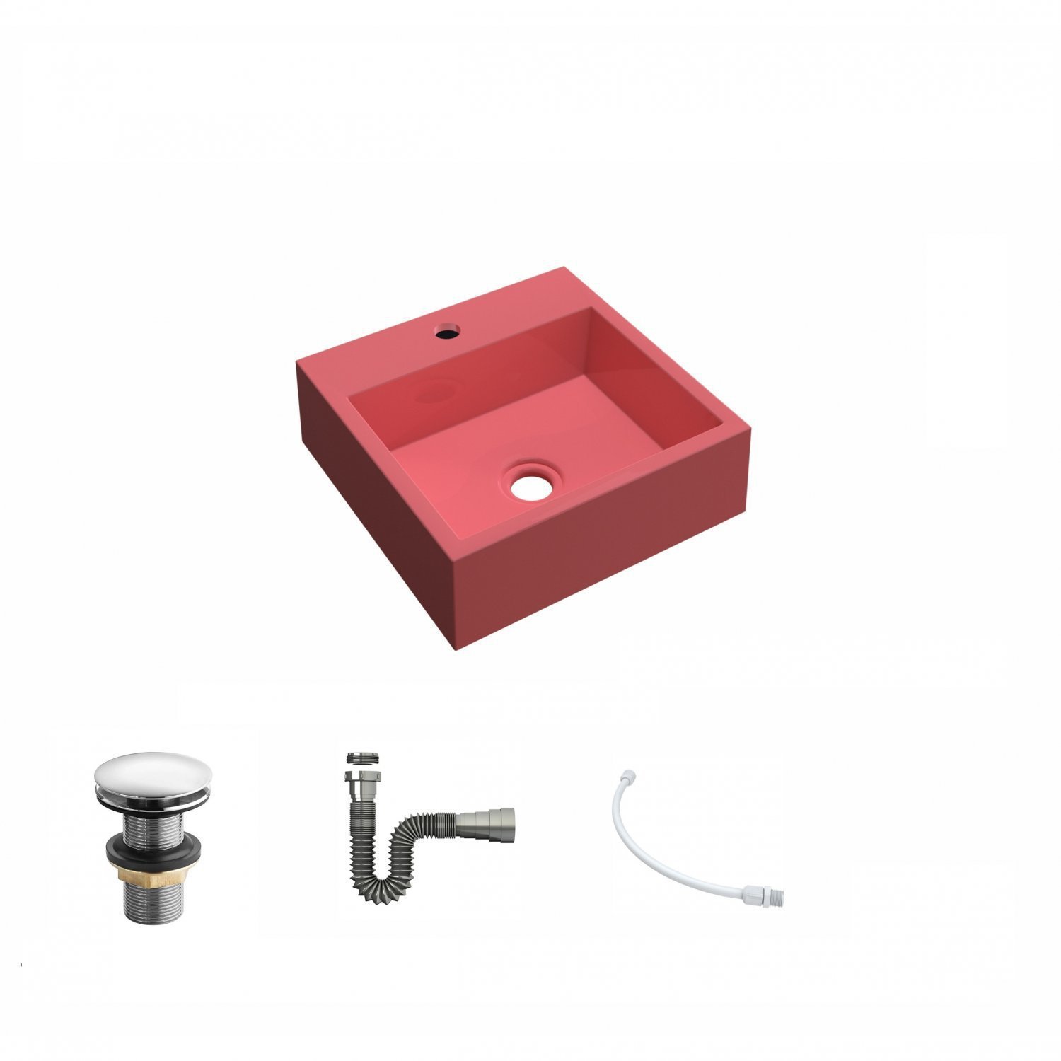 Kit Cuba Q395 Válvula Click 1 1/2 Polegada Sifão Flexível Cromado Compace - 2