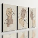 Ver imagem 1 de Kit 3 Quadro Arte Moderna Pintura Abatrata Mdf Tratado 28x20cm