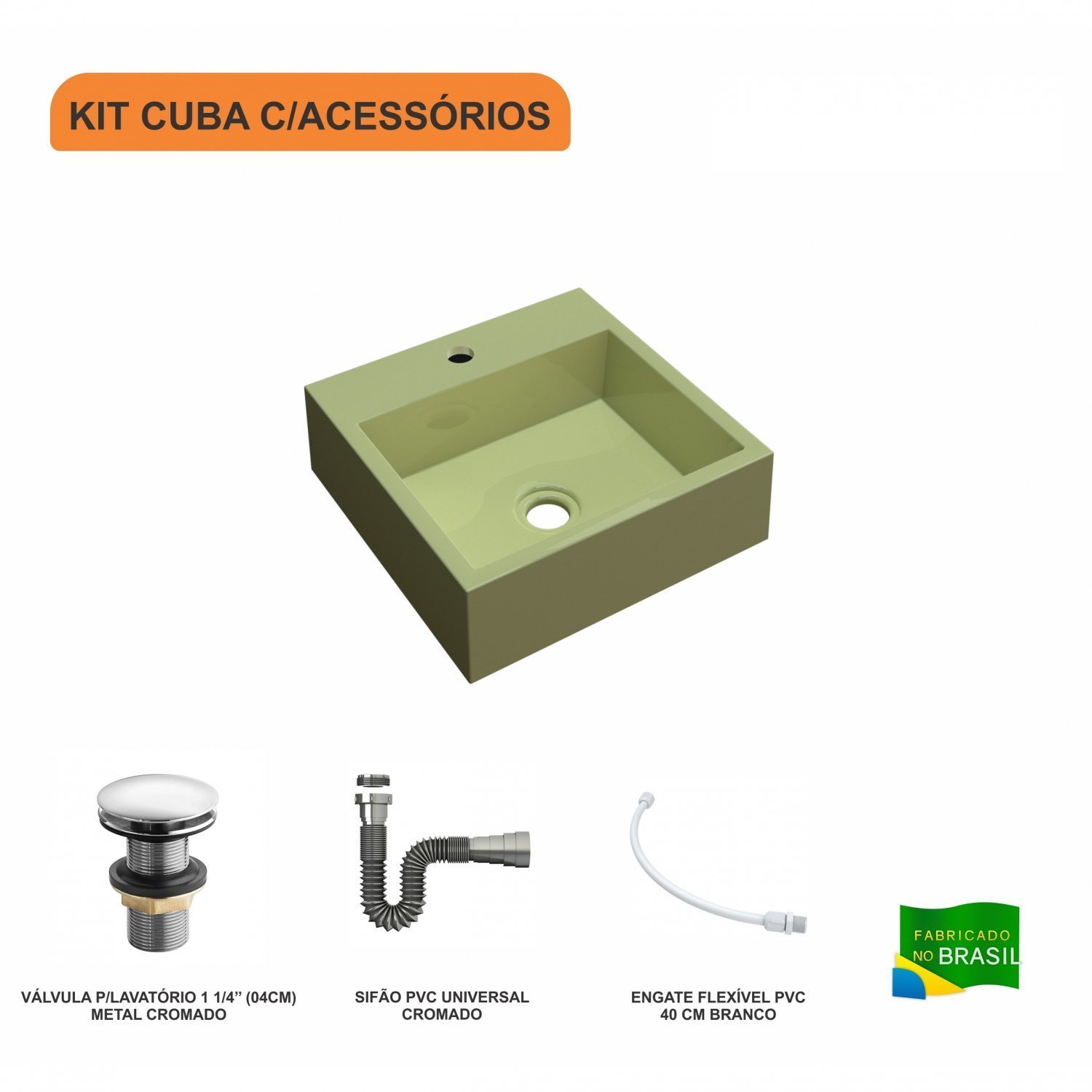Kit Cuba Q395 Válvula Click 1 1/2 Polegada Sifão Flexível Cromado Compace - 3