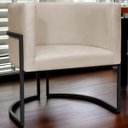 Ver imagem 2 de Poltrona Decorativa para Recepção Luna Suede Base de Ferro Preto