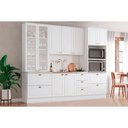Ver imagem 1 de Cozinha Modulada Completa Americana 4 Peças 1 Aéreo + Balcão + 2 Paneleiros C5p40 Branco