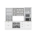Ver imagem 3 de Cozinha Modulada Completa Americana 4 Peças 1 Aéreo + Balcão + 2 Paneleiros C5p40 Branco