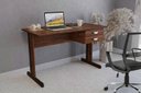 Ver imagem 4 de Mesa de Escritório 2 Gavetas 160cm Noce e Preto