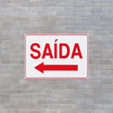 Ver imagem 1 de Combo 3 Placas De Sinalização Saída Com Seta Para Esquerda 30x20 Acesso - S-212 F9e