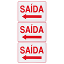 Ver imagem 3 de Combo 3 Placas De Sinalização Saída Com Seta Para Esquerda 30x20 Acesso - S-212 F9e