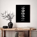 Ver imagem 1 de Quadro Decorativo Fases da Lua - 70x50cm:moldura Branca