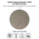 Ver imagem 2 de Sofa Cama 2 Lugares 185 Cm Duda Veludo Maserati Milani Store Marrom Claro