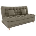 Ver imagem 1 de Sofa Cama 2 Lugares 185 Cm Duda Veludo Maserati Milani Store Marrom Claro