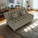 Ver mais imagens de Sofa Cama 2 Lugares 185 Cm Duda Veludo Maserati Milani Store Marrom Claro