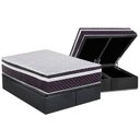 Ver imagem 1 de Cama Box Baú King: Colchão Molas Masterpocket Ensacadas Herval C1789 + Base Crc Suede Gray (