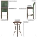 Ver imagem 2 de Mesa Bistro e 4 Banquetas Roma Marrom Corda Náutica 11 Trama Original