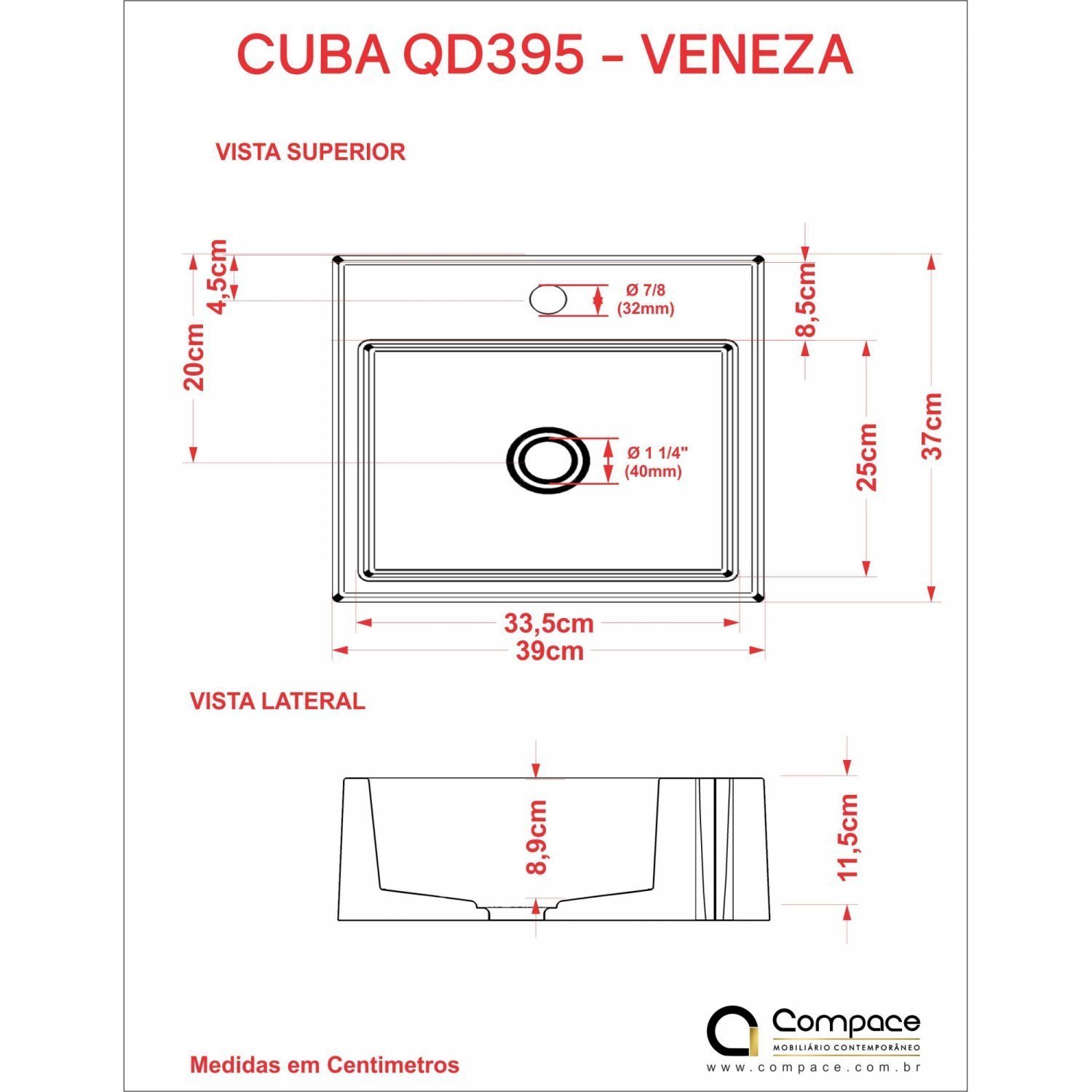 Kit Cuba Q395 Válvula Click 1 1/2 Polegada Compace - 5