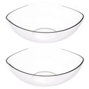 Ver imagem 1 de Kit 2 Saladeiras Tigela Plástica Salada Pipoca Doces Sobremesa Transparente Trio Crippa