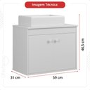 Ver imagem 7 de Conjunto Gabinete para Banheiro Pratiko Avelato Preto Ofertamo