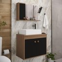 Ver imagem 1 de Conjunto Gabinete para Banheiro Pratiko Avelato Preto Ofertamo