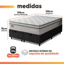 Ver imagem 3 de Cama Box Baú Colchão Queen Ortopédico D33 158x198x75cm Minotauro Hellen