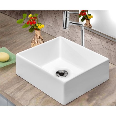 Kit Cuba Tulipa Sobrepor com Torneira e Valvula ABS Cromado