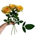 Ver imagem 2 de 9 Rosas Artificiais Creme em Haste Longa para Vasos e Enfeites Luxuosos