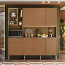 Ver imagem 7 de Cozinha Compacta 8 Portas 1 Gaveta 194,2 cm Nature Marrom Freijó/Caramelo