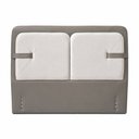 Ver imagem 6 de Cama Japonesa com Cabeceira Corea Yun Casal Courino Cinza / Linho Off White - Sallar Home