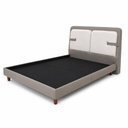 Ver mais imagens de Cama Japonesa com Cabeceira Corea Yun Casal Courino Cinza / Linho Off White - Sallar Home