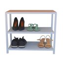 Ver imagem 3 de Kit Sapateira Sd 3503 Branca + Cabideiro 3504 Branco