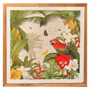 Tropical Freijó, Fundo Foam, com Vidro 36 X 36 Cm