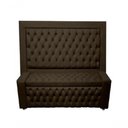Ver imagem 1 de Kit Cabeceira de Cama Box e Calçadeira Baú Retro Capitonê Botão Encapados King 195 Cm Suede