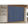 Guarda Roupa 3 Portas de Correr e 4 Gavetas Valência Freijo/azul - Politorno - 1