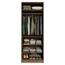 Ver imagem 5 de Guarda-Roupa Modulado 2 Portas 4 Prateleiras 1 Cabideiro Rustic/Crema Neo Madesa