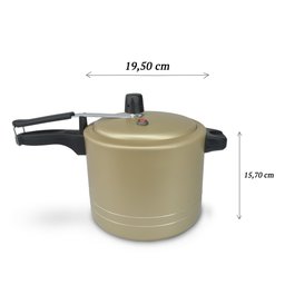 Panela de Pressão Antiaderente 4,5 Litros Alumínio - Dourado - 2