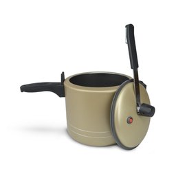 Panela de Pressão Antiaderente 4,5 Litros Alumínio - Dourado - 3