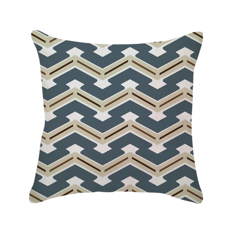 Capa de Almofada Chevron Azul