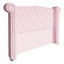 Ver imagem 2 de Conjunto Sienna Cabeceira e Recamier Casal 140 Cm Corano Rosa Bebe - LM DECOR