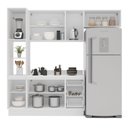 Ver imagem 6 de Armário de Cozinha Modulada Completa 4 Peças 200cm com Tampo 100% Mdf Amara Politorno Móveis