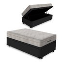 Ver imagem 4 de Cama Box Baú Solteiro Preto + Colchão Molas Ensacadas - Ortobom - Airtech Springpocket Preto