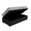 Ver imagem 3 de Cama Box Baú Solteiro Preto + Colchão Molas Ensacadas - Ortobom - Airtech Springpocket Preto