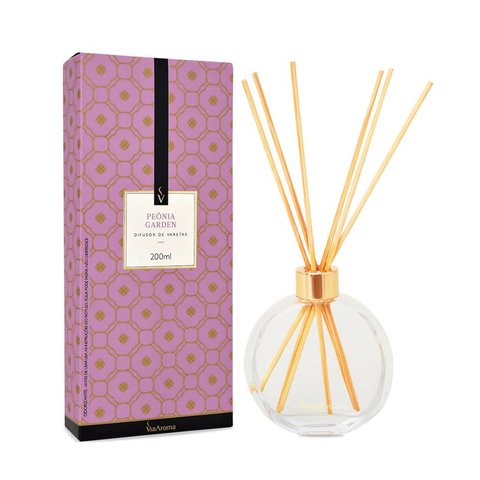 Difusor de Varetas Peônia Garden Via Aroma - 200ml