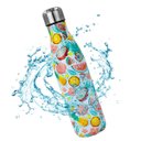 Ver imagem 2 de Garrafa Termica Estampada Flores Frutas Aço Inox Floral Florido 500ml Agua Gelada Squeeze Academia T