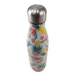 Garrafa Termica Estampada Flores Frutas Aço Inox Floral Florido 500ml Agua Gelada Squeeze Academia T - 6