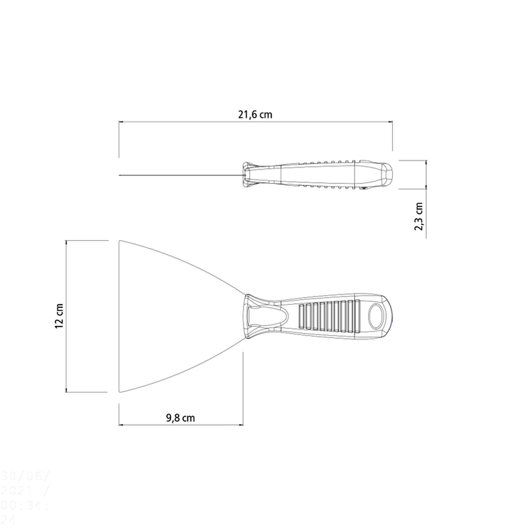 Espátula Flexível 12 Cm Tramontina em Aço Carbono com Cabo de Polipropileno Tramontina - 3