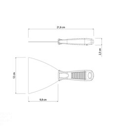 Espátula Flexível 12 Cm Tramontina em Aço Carbono com Cabo de Polipropileno Tramontina - 3