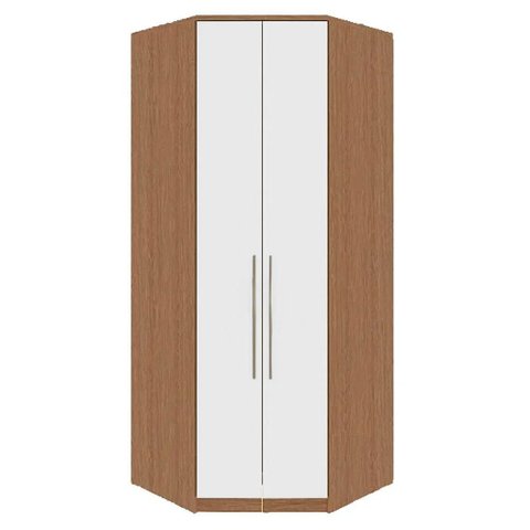 Guarda Roupa Modulado 2 Portas 2 Gavetas Canto Closet 234cm Setiba Plus Carvalho/branco