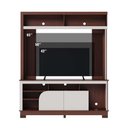 Ver imagem 2 de Estante para TV até 65 Polegadas Belaya 2 Portas - Nogueira Real/Off White Matte
