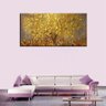 Pintada à mão, grande paleta de pinturas 3d, faca, árvore de ouro, moderna, pintura a óleo de paisag - 5