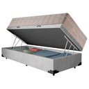 Ver imagem 3 de Cama Box Baú Suede Solteiro + Colchão Sereneprime Molas Ensacadas 88x188x69 Cinza