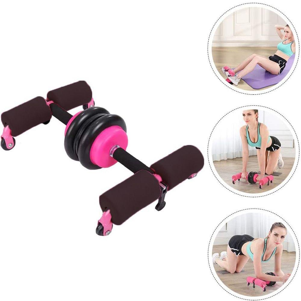 Suporte Abdominal Rolo 2 1 Extensor Rodas Ventosa Exercícios - 8