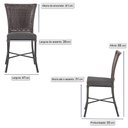 Ver imagem 2 de Cadeira de Jantar Reforçada em Alumínio e Fibra Estofado Impermeavel Turquia 4 Unidades Tabaco