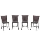 Ver imagem 1 de Cadeira de Jantar Reforçada em Alumínio e Fibra Estofado Impermeavel Turquia 4 Unidades Tabaco